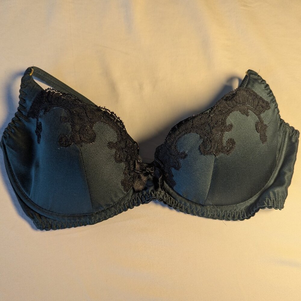 Agent Provocateur Silk & Lace Bra | Forest Green | Excellent Condition